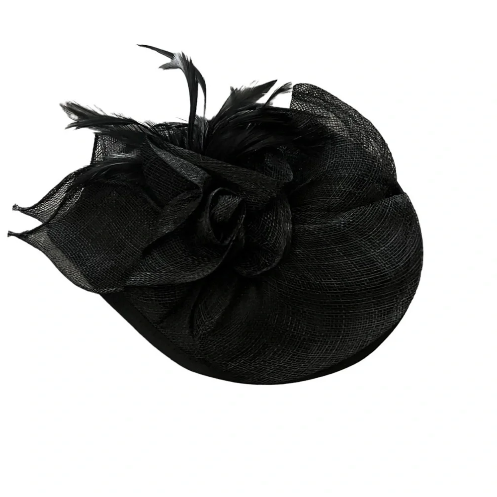 NWOT Black Color Fascinator Hat for Women Tea Party Wedding Kenturky Derby Hat